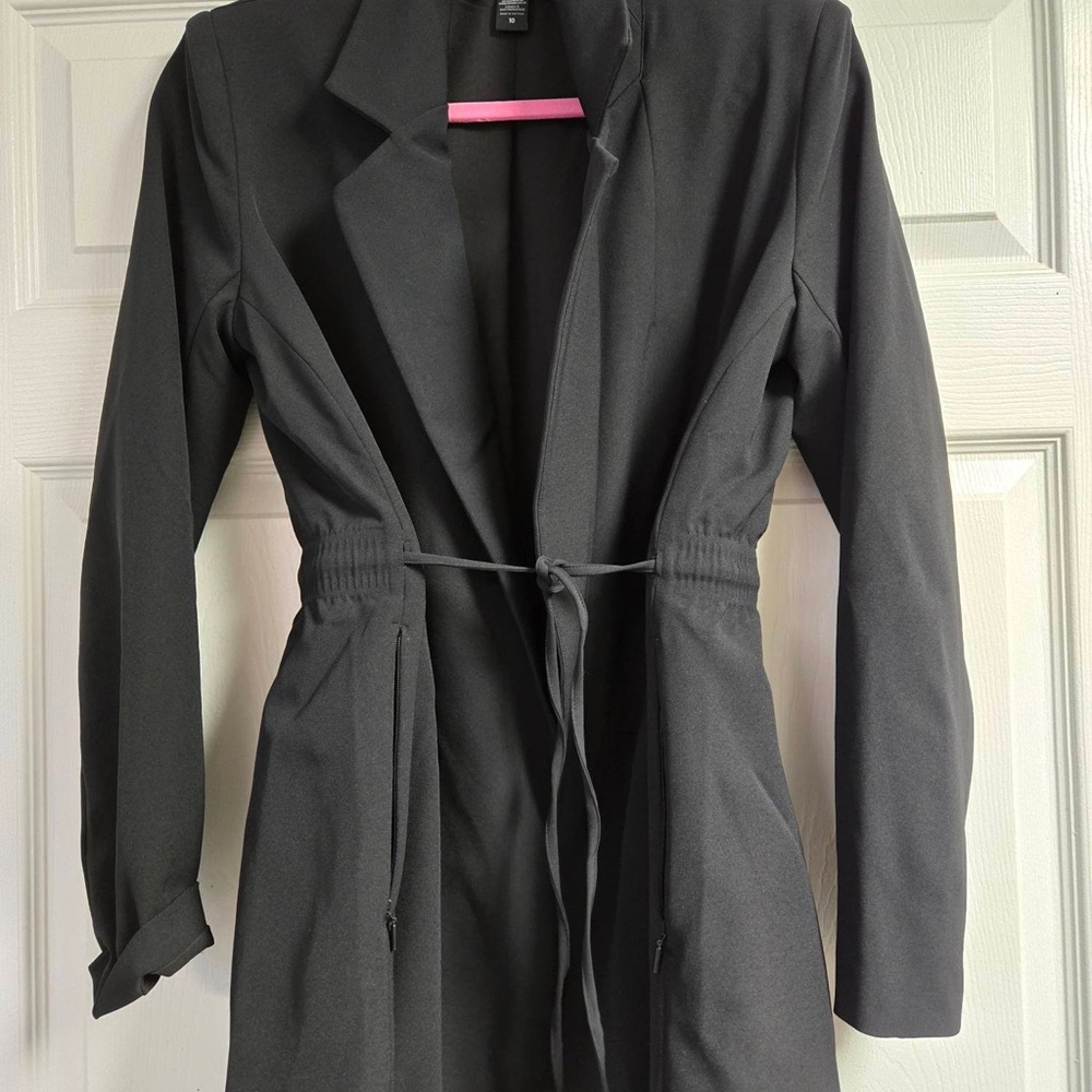 Athleta Charcoal Trench Coat